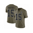 Youth Nike Oakland Raiders #15 Michael Crabtree Limited Olive 2017 Salute to Service NFL Jersey