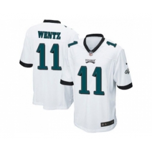 Youth Nike Philadelphi Eagles #11 Carson Wentz White Stitched NFL New Jersey[Wentz]