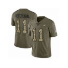 Youth Nike Philadelphia Eagles #11 Carson Wentz Limited Olive Camo 2017 Salute to Service Wentzylvania NFL Jersey