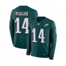 Youth Nike Philadelphia Eagles #14 Mike Wallace Limited Green Therma Long Sleeve NFL Jersey