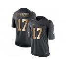 Youth Nike Philadelphia Eagles #17 Alshon Jeffery Black Stitched NFL Limited Gold Salute to Service Jersey