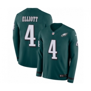 Youth Nike Philadelphia Eagles #4 Jake Elliott Limited Green Therma Long Sleeve NFL Jersey