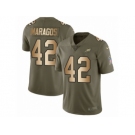 Youth Nike Philadelphia Eagles #42 Chris Maragos Limited Olive Gold 2017 Salute to Service NFL Jersey