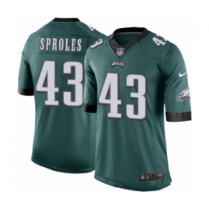 Youth Nike Philadelphia Eagles #43 Darren Sproles Midnight Green Team Color NFL Jersey