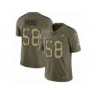 Youth Nike Philadelphia Eagles #58 Jordan Hicks Limited Olive Camo 2017 Salute to Service NFL Jersey