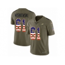 Youth Nike Philadelphia Eagles #61 Stefen Wisniewski Limited Olive USA Flag 2017 Salute to Service NFL Jersey