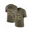 Youth Nike Philadelphia Eagles #62 Jason Kelce Limited Olive Camo 2017 Salute to Service NFL Jersey