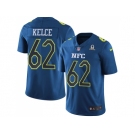 Youth Nike Philadelphia Eagles #62 Jason Kelce Navy Stitched NFL Limited NFC 2017 Pro Bowl Jersey
