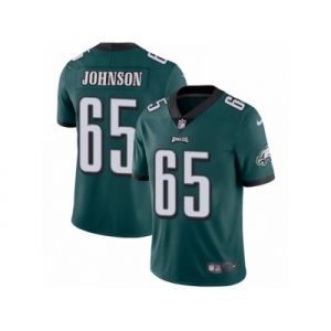 Youth Nike Philadelphia Eagles #65 Lane Johnson Vapor Untouchable Limited Midnight Green Team Color NFL Jersey