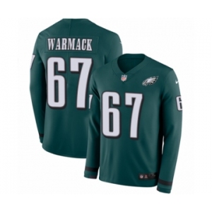 Youth Nike Philadelphia Eagles #67 Chance Warmack Limited Green Therma Long Sleeve NFL Jersey