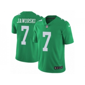 Youth Nike Philadelphia Eagles #7 Ron Jaworski Limited Green Rush NFL Jersey
