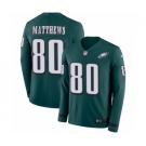 Youth Nike Philadelphia Eagles #80 Jordan Matthews Limited Green Therma Long Sleeve NFL Jersey