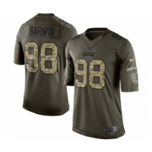 Youth Nike Philadelphia Eagles #98 Connor Barwin Limited Green Salute to Service NFL Jersey
