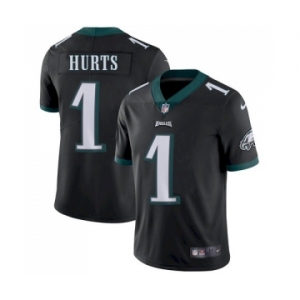 Youth Philadelphia Eagles #1 Jalen Hurts Black Vapor Untouchable Limited Stitched Jersey