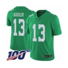 Youth Philadelphia Eagles #13 Nelson Agholor Limited Green Rush Vapor Untouchable 100th Season Football Jersey