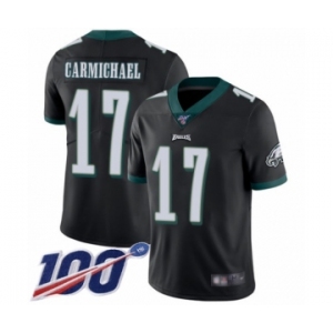 Youth Philadelphia Eagles #17 Harold Carmichael Black Alternate Vapor Untouchable Limited Player 100th Season Football Jersey