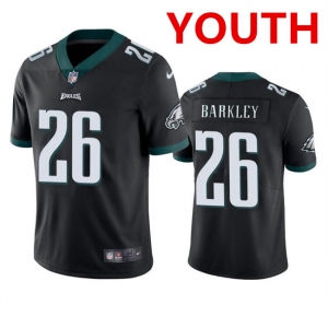 Youth Philadelphia Eagles #26 Saquon Barkley Black Vapor Untouchable Limited Football Stitched Jersey