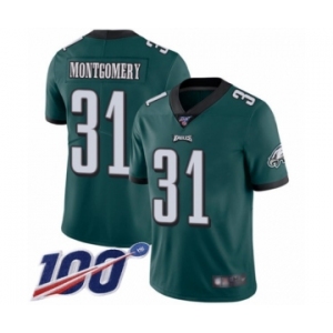 Youth Philadelphia Eagles #31 Wilbert Montgomery Midnight Green Team Color Vapor Untouchable Limited Player 100th Season Football Jersey