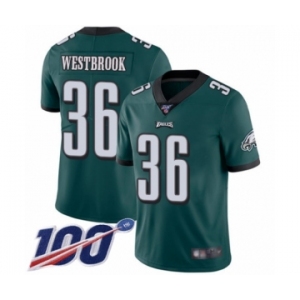 Youth Philadelphia Eagles #36 Brian Westbrook Midnight Green Team Color Vapor Untouchable Limited Player 100th Season Football Jersey