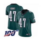 Youth Philadelphia Eagles #47 Nate Gerry Midnight Green Team Color Vapor Untouchable Limited Player 100th Season Football Jersey