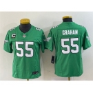Youth Philadelphia Eagles #55 Brandon Graham Green 2023 F.U.S.E. With C Patch Stitched Football Jersey