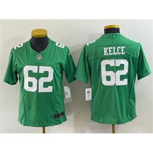 Youth Philadelphia Eagles #62 Jason Kelce Green 2023 F.U.S.E. Football Stitched Jersey