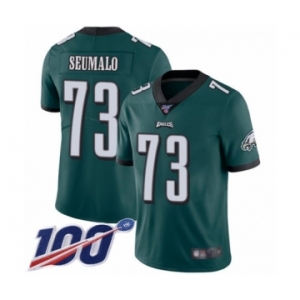 Youth Philadelphia Eagles #73 Isaac Seumalo Midnight Green Team Color Vapor Untouchable Limited Player 100th Season Football Jersey