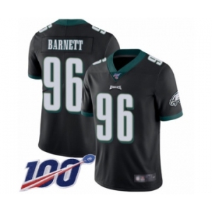 Youth Philadelphia Eagles #96 Derek Barnett Black Alternate Vapor Untouchable Limited Player 100th Season Football Jersey