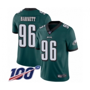 Youth Philadelphia Eagles #96 Derek Barnett Midnight Green Team Color Vapor Untouchable Limited Player 100th Season Football Jersey