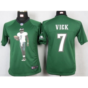 nike youth nfl jerseys philadelphia eagles #7 vick green[portrait fashion]