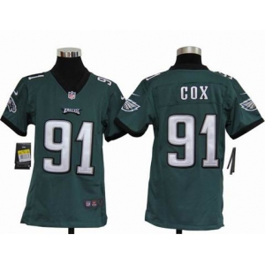 nike youth nfl jerseys philadelphia eagles #91 cox green[nike]