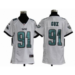 nike youth nfl jerseys philadelphia eagles #91 cox white[nike]