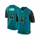 Men Nike Jacksonville Jaguars #4 Josh Lambo Game Teal Green Team Color NFL Jersey