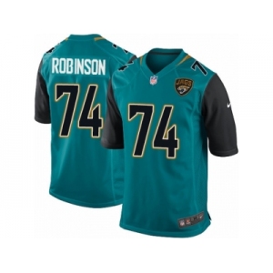 Men Nike Jacksonville Jaguars #74 Cam Robinson Game Teal Green Team Color NFL Jersey