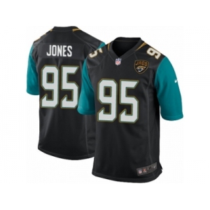 Men Nike Jacksonville Jaguars #95 Abry Jones Game Black Alternate NFL Jersey