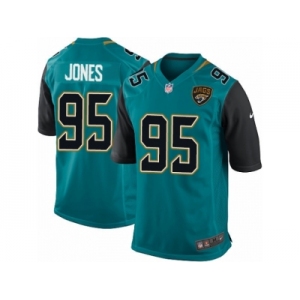Men Nike Jacksonville Jaguars #95 Abry Jones Game Teal Green Team Color NFL Jersey