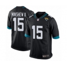 Men's Jacksonville Jaguars #15 Gardner Minshew II Game Black Team Color Football Jersey