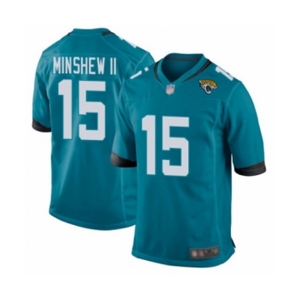 Men's Jacksonville Jaguars #15 Gardner Minshew II Game Teal Green Alternate Football Jersey