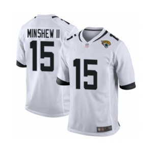 Men's Jacksonville Jaguars #15 Gardner Minshew II Game White Football Jersey