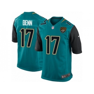 Men's Nike Jacksonville Jaguars #17 Arrelious Benn Game Teal Green Team Color NFL Jersey