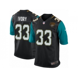 Men's Nike Jacksonville Jaguars #33 Chris Ivory Game Black Alternate NFL Jersey