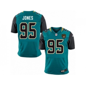 Men Nike Jacksonville Jaguars #95 Abry Jones Elite Teal Green Team Color NFL Jersey