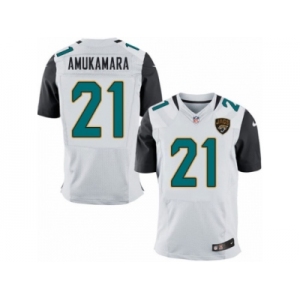 Men's Nike Jacksonville Jaguars #21 Prince Amukamara Elite White NFL Jersey