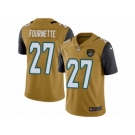 Men's Nike Jacksonville Jaguars #27 Leonard Fournette Elite Gold Rush NFL Jersey