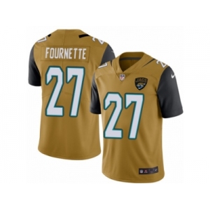 Men's Nike Jacksonville Jaguars #27 Leonard Fournette Elite Gold Rush NFL Jersey