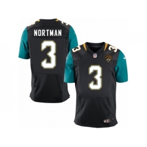 Men's Nike Jacksonville Jaguars #3 Brad Nortman Elite Black Alternate NFL Jersey