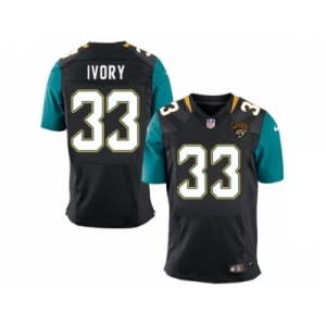 Men's Nike Jacksonville Jaguars #33 Chris Ivory Elite Black Alternate NFL Jersey