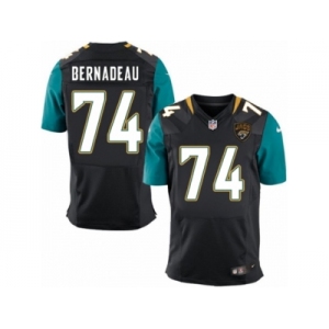 Men's Nike Jacksonville Jaguars #74 Mackenzy Bernadeau Elite Black Alternate NFL Jersey