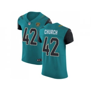 Nike Jacksonville Jaguars #42 Barry Church Teal Green Team Color Men Stitched NFL Vapor Untouchable Elite Jersey