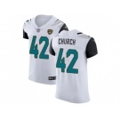 Nike Jacksonville Jaguars #42 Barry Church White Men Stitched NFL Vapor Untouchable Elite Jersey